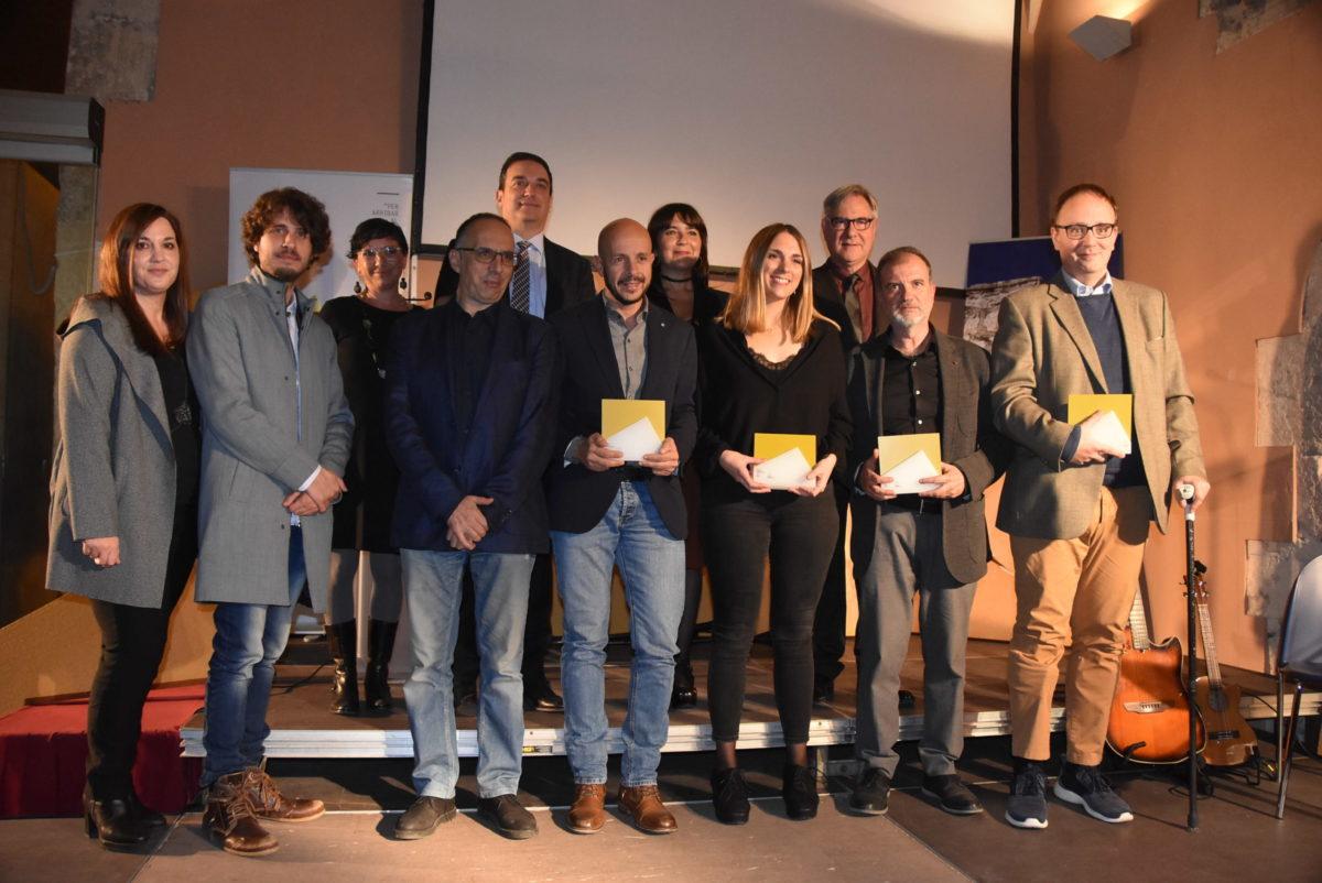 Fotografia de família dels premiats del Mañé i Flaquer