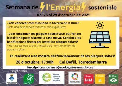 Torredembarra celebra la Setmana de l’Energia Sostenible i posa en marxa el Punt d’Assessorament Energètic