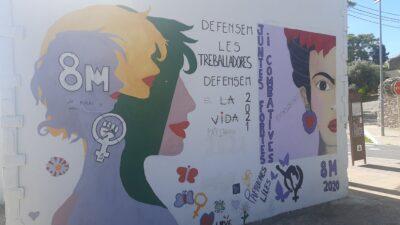 Un acte vandàlic malmet el mural feminista de Creixell