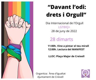 Creixell commemora el Dia Internacional de l’Orgull LGTBI+ aquest 28 de juny