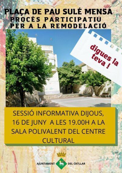 El Catllar posa en marxa un procés participatiu per a la remodelació de la plaça Pau Sulé i Mensa