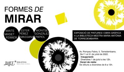 Fins el 31 de juliol, exposició «Formes de mirar» a la Biblioteca Mestra Maria Antònia de Torredembarra