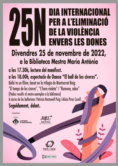 Torredembarra ja té el programa de la celebració del Dia internacional per a l’eliminació de la violència envers les dones