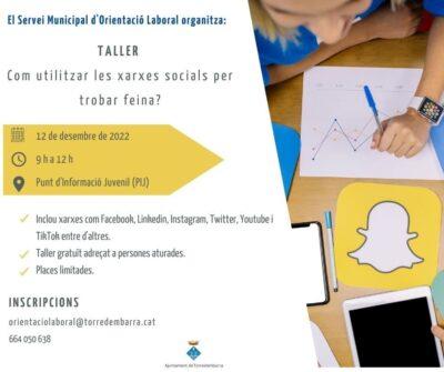 Taller a Torredembarra sobre com utilitzar les xarxes socials per trobar feina