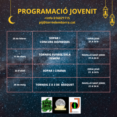 Torredembarra dona continuïtat a la programació d’oci nocturn alternatiu ‘Jovenit’