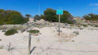 S’arrangen els cartells informatius de les zones de nidificació del corriol camanegre als Muntanyans