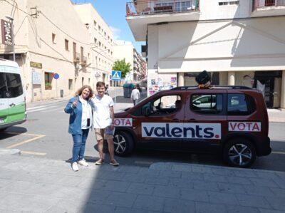 La furgoneta electoral de Valents visita Torredembarra