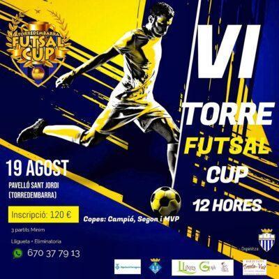 La sisena edició del Torre Futsal Cup 24 hores es disputarà el 19 d’agost