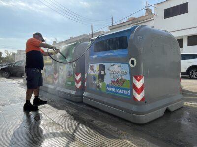 Balanç positiu dels reforços d’estiu per a la neteja de contenidors i recollida de la brossa a Altafulla