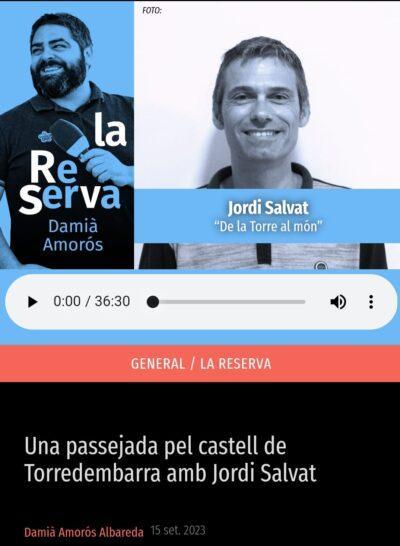 El director del Torredembarra Actualitat, Jordi Salvat, protagonista del podcast ‘La Reserva’