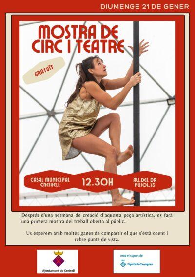 Mostra de circ i de teatre el 21 de gener al Casal municipal de Creixell