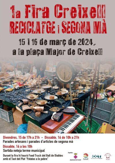 El 15 i 16 de març se celebrarà la 1a Fira de Reciclatge i de Segona Mà de Creixell