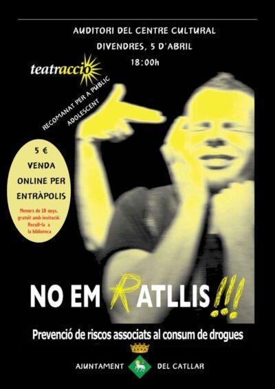‘No em ratllis’, un espectacle que aborda l’adolescència, es podrà veure el 5 d’abril a Catllar