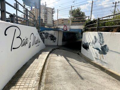 Restaurats els murals dels passos soterrats del passeig de la Sort i de Baix a Mar