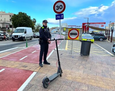 Deu denúncies en una setmana de control de vehicles de mobilitat personal i bicicletes