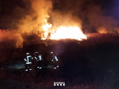 Incendi de vegetació a Muntanyans