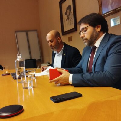 El president del grup socialista al Parlament, Ferran Pedret, visita Torredembarra