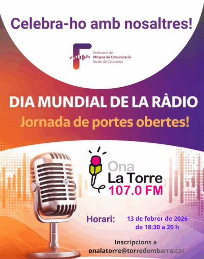 Jornada de portes obertes a Ona La Torre per commemorar el  Dia Mundial de la Ràdio 2026