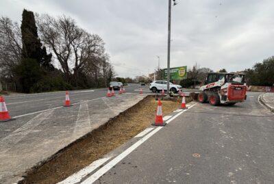 S’inicien les obres del carril bici entre el passeig Miramar i l’antiga carretera de la Riera de Gaià