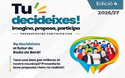 Roda de Berà destina 140.000 euros a la quarta edició dels Pressupostos Participatius